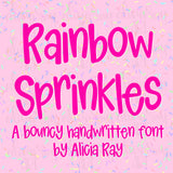Rainbow Sprinkles Hand Lettered Font