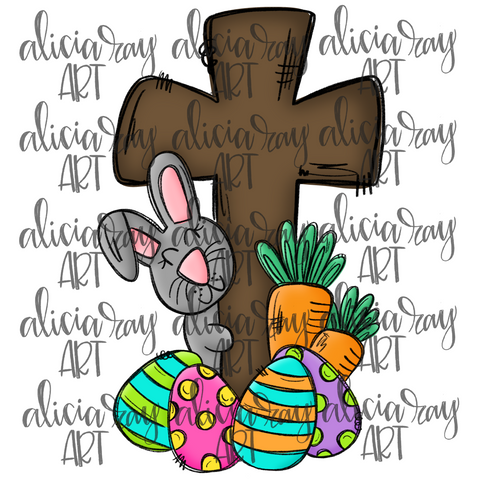 Girl Easter Bunny Cross