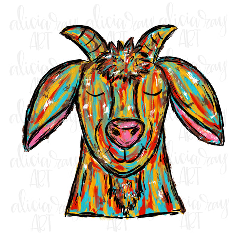 Colorful Painted Goat