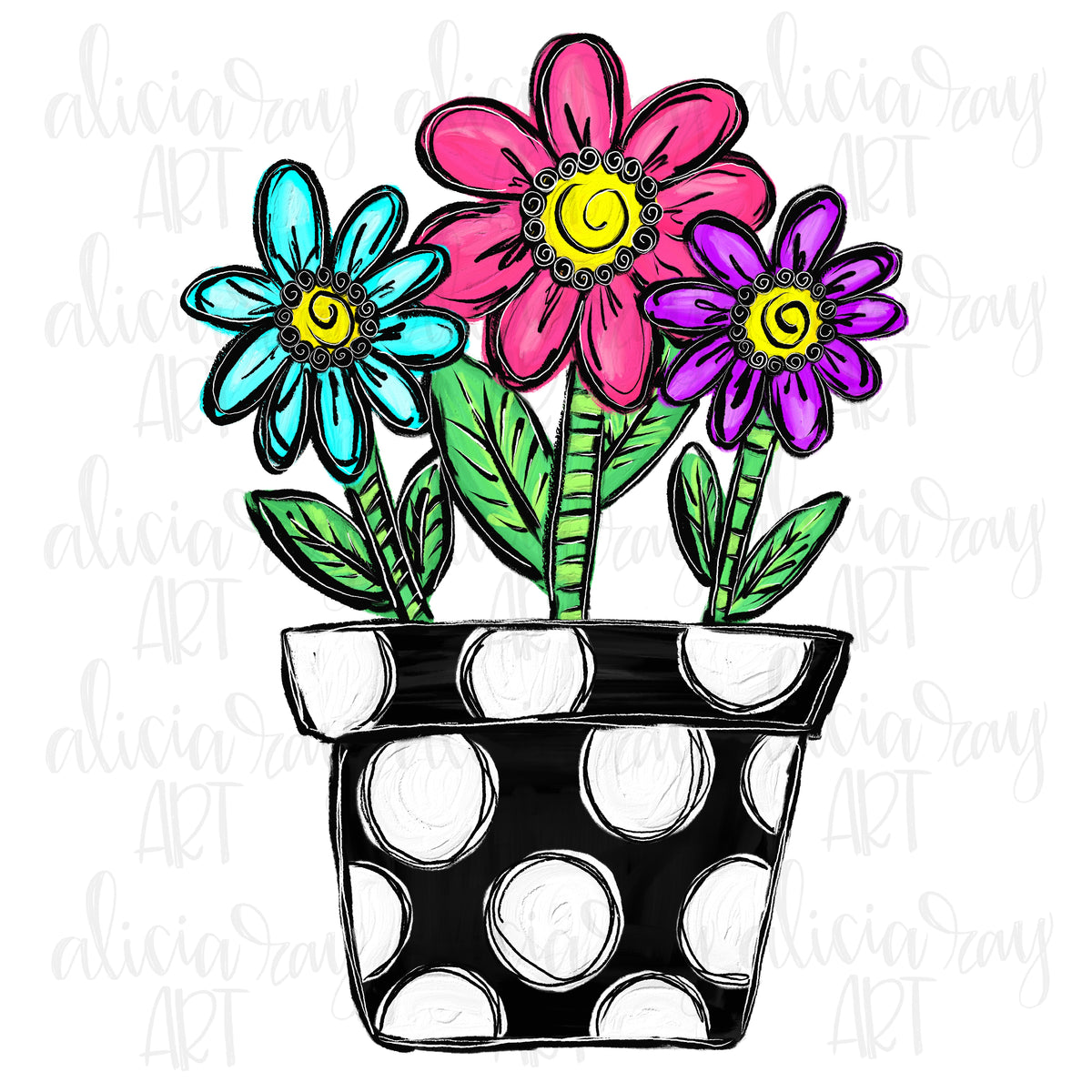 green flower pot clip art