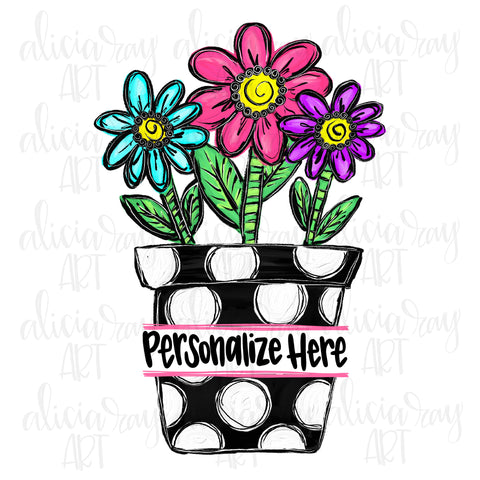 Flower Pot Name Plate