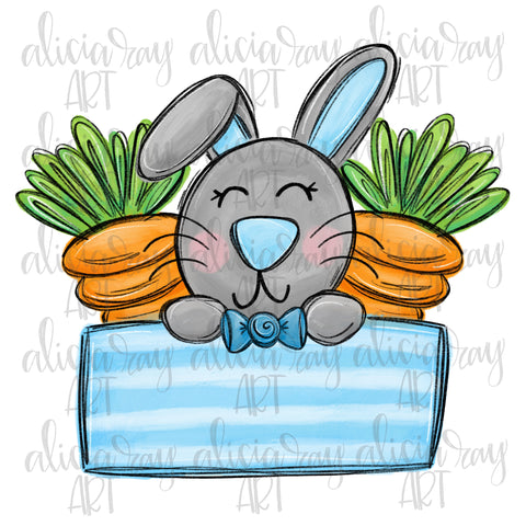 Easter Bunny Name Plate - Boy