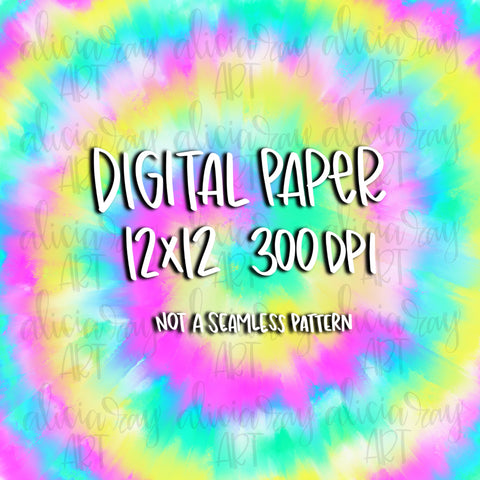 Colorful Tie Dye Digital Paper