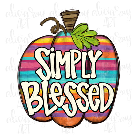 Simply Blessed Serape Pumpkin