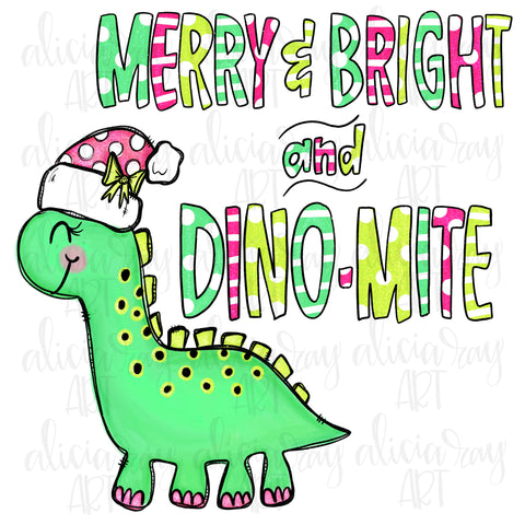 Girl Christmas Dino