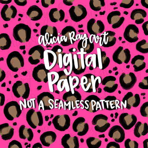 Hot Pink Leopard Digital Paper