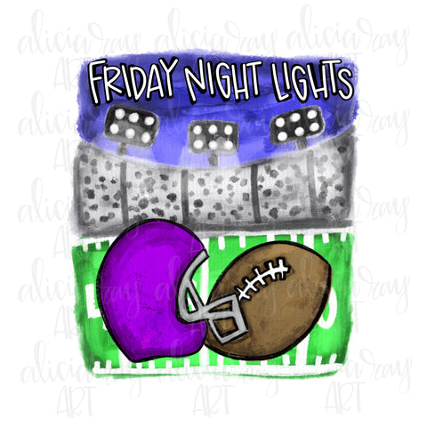 Friday Night Lights Purple Helmet