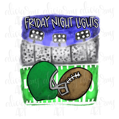 Friday Night Lights Green Helmet
