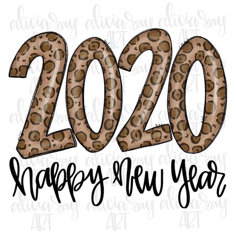 2020 Happy New Year Leopard