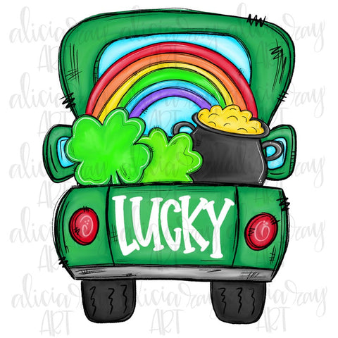 St. Patrick's Day Back Of Truck - Lucky