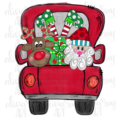 Christmas Truck (blank)