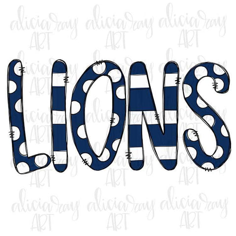 Lions Navy and White