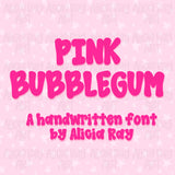 Pink Bubblegum Hand Lettered Font