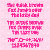 Pink Bubblegum Hand Lettered Font