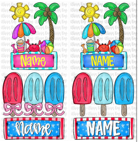 Summer Name Plate Bundle