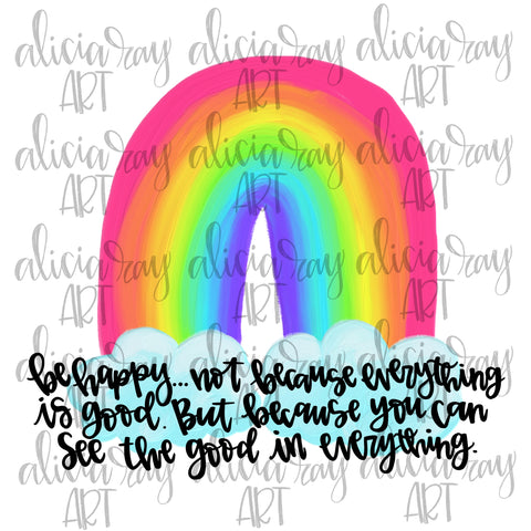 Rainbow With Quote