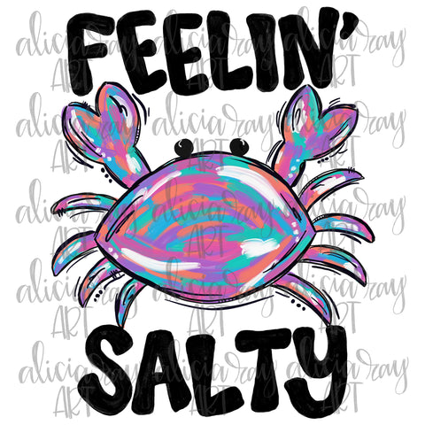 Feelin Salty Girl Painted Crab