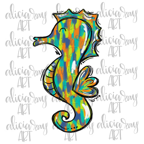 Boy Painted Seahorse