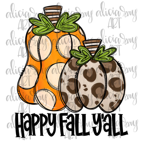 Happy Fall Y'all Pumpkins