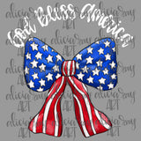 Coquette Bow God Bless America (top)