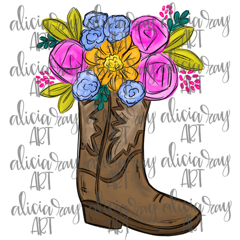 Floral Cowboy Boot