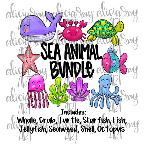 Sea Animals (girl colors)