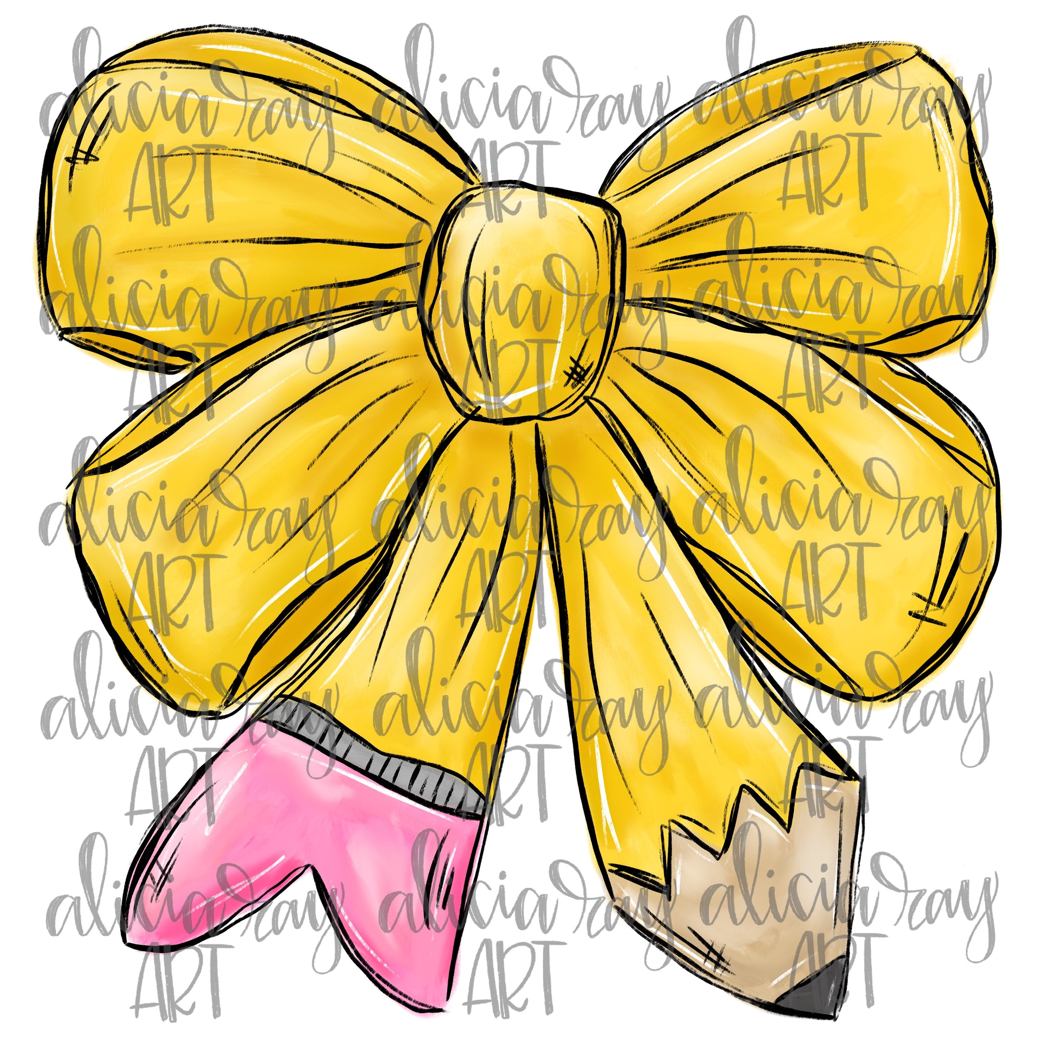 Pencil Bow – Alicia Ray Art