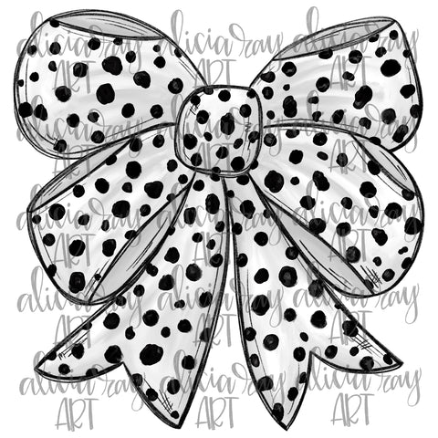 Dalmatian Dot Bow