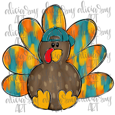 Turkey With Backwards Hat