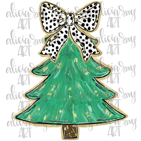 Green Preppy Christmas Tree