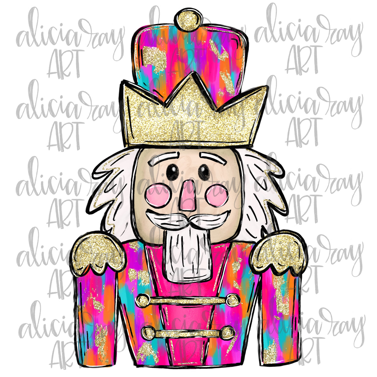 Colorful Preppy Nutcracker – Alicia Ray Art