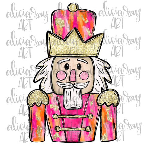 Pink And Orange Preppy Nutcracker