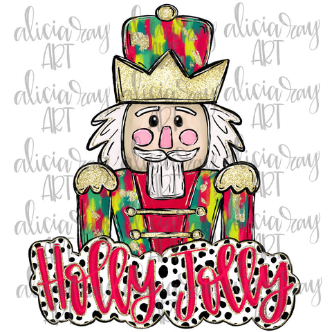 Holly Jolly Red And Green Preppy Nutcracker