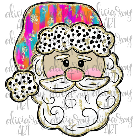 Colorful Preppy Santa Claus