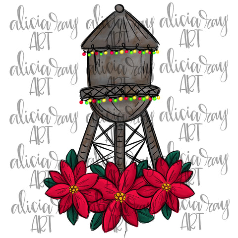 Water Tower Christmas Version