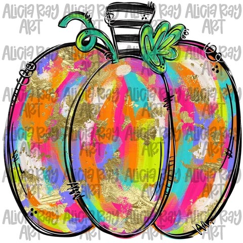Bright Painted Pumpkin