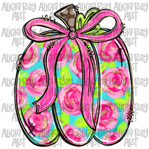Pink Preppy Pumpkin