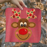 Faux Yarn Rudolph Reindeer