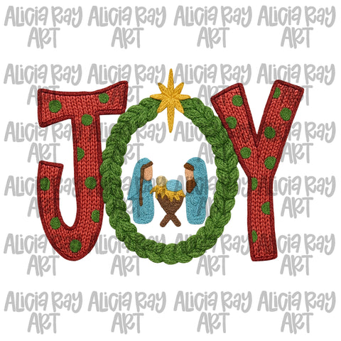 Faux Yarn Christmas Joy