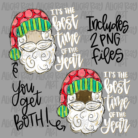 Whimsical Santa Claus It's The Best Time Of The Year