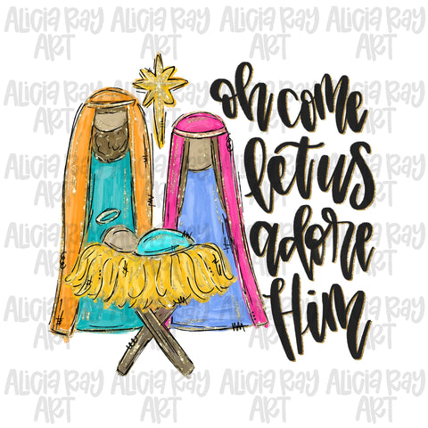 Colorful Manger Scene