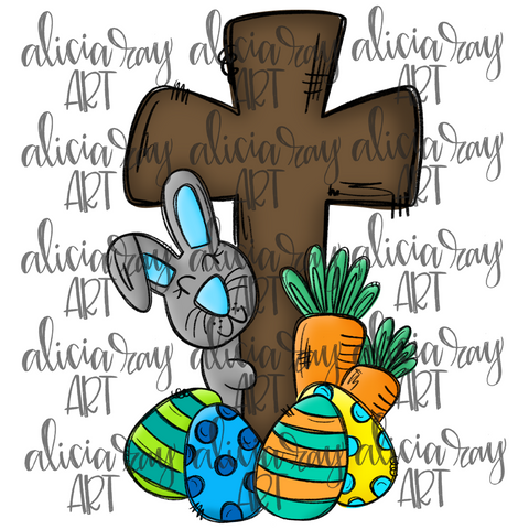 Boy Easter Bunny Cross