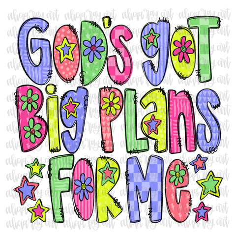 God's Got Big Plans For Me Girl Colors