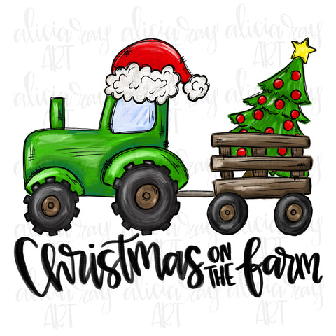 Christmas On The Farm Tractor