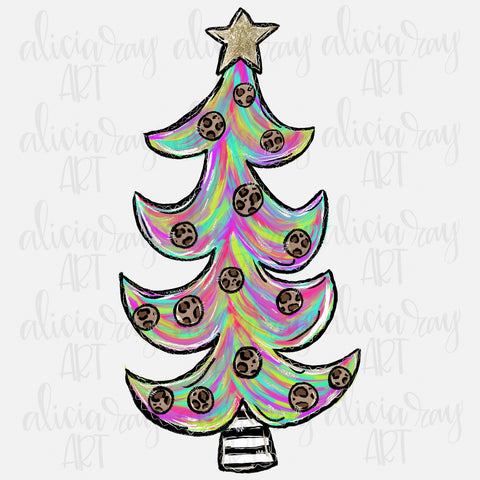 Leopard Whimsical Christmas Tree