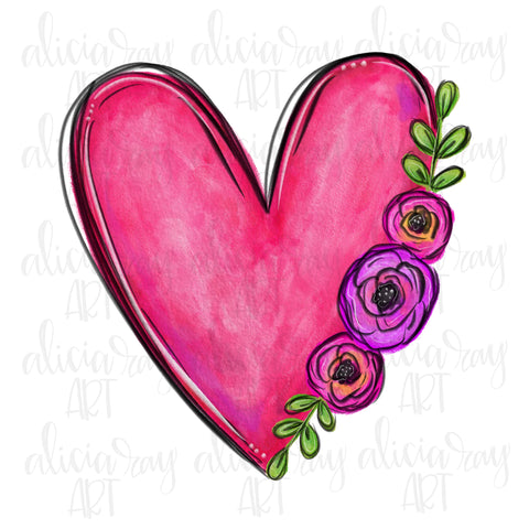 Watercolor Valentine Heart