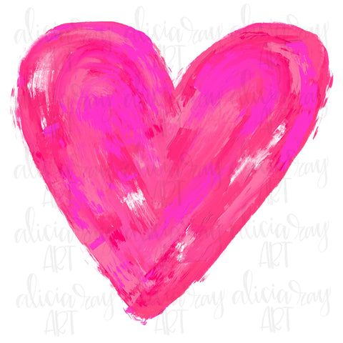 Pink Painted Heart