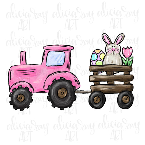 Pink Easter Tractor