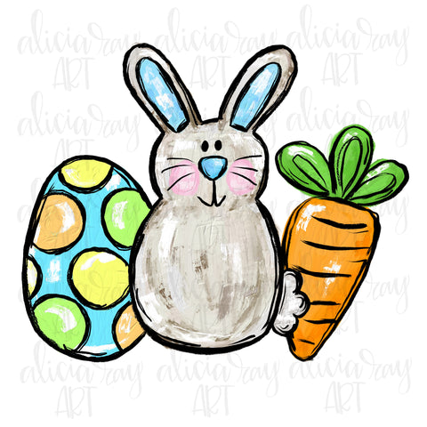 Easter Bunny Egg and Carrot