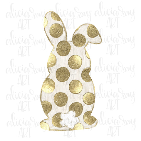 Gold Polka Dot Bunny